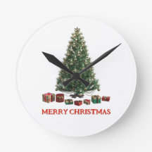 Frohe Weihnachten. Baum (Design 1) mit Geschenken
