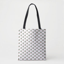 Frohe Weihnachten. Baum (Design 1) mit Geschenken Tasche