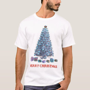 Frohe Weihnachten. Baum (Design 2) mit Geschenken T-Shirt