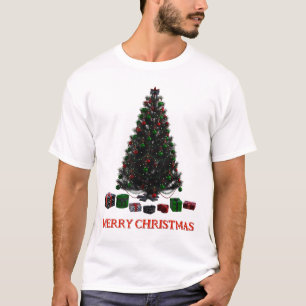 Frohe Weihnachten. Baum (Design 5) mit Geschenken T-Shirt