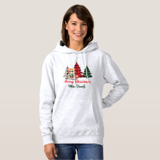 Frohe Weihnachten| Bäume| Niedlicher Katzenname Pe Hoodie