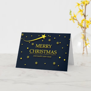 Frohe Weihnachten Bearbeiten Text in Gold Blau Karte