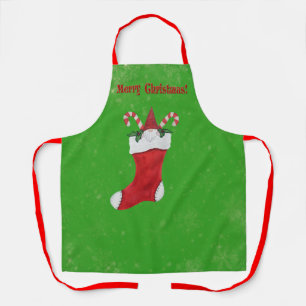 Frohe Weihnachten Bearded Gnome in Strumpf Green Schürze