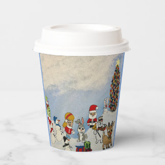 Frohe Weihnachten, Becher mit Deckel zu gehen.