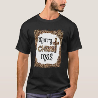 Frohe Weihnachten Bekleidung Christen Leopard Paja T-Shirt