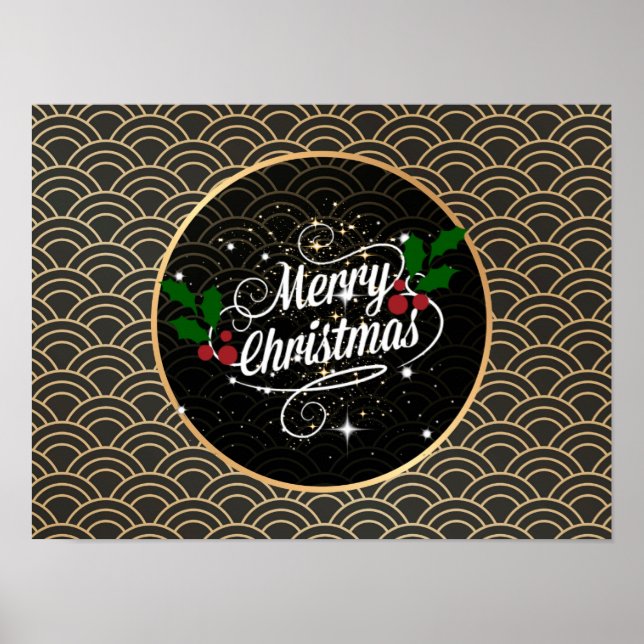 Frohe Weihnachten, beliebtes Design Poster (Vorne)