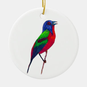 Frohe Weihnachten ~bemalt Bunting~ Keramik Ornamen Ornament