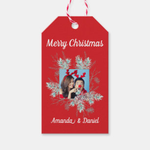 Frohe Weihnachten Benutzerdefiniert Text und Foto Geschenkanhänger