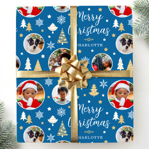 Frohe Weihnachten Benutzerdefiniertes Foto Festlic Geschenkpapier