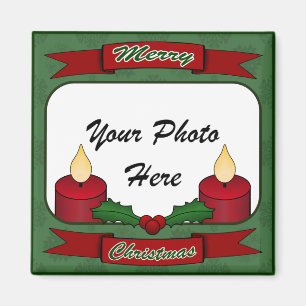 Frohe Weihnachten! Benutzerdefiniertes Foto-Magnet Magnet