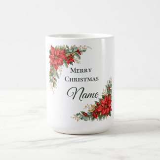 Frohe Weihnachten Benutzername Poinsettia Kaffeetasse