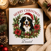 Frohe Weihnachten Berner Sennenhund Familie