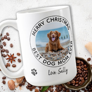 Frohe Weihnachten Beste Hunde Mama je Hund Foto Kaffeetasse