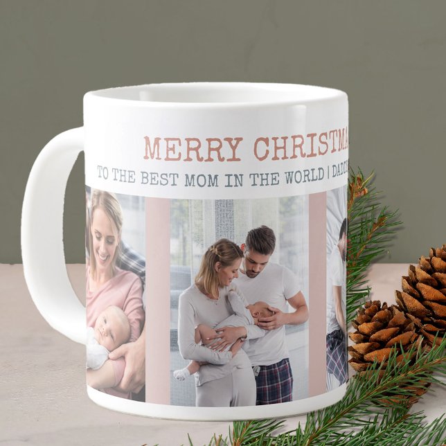 Frohe Weihnachten Beste Mama in World 4 Foto Jumbo-Tasse (Von Creator hochgeladen)