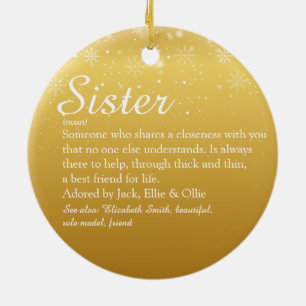 Frohe Weihnachten Beste Schwester überhaupt Defini Keramik Ornament