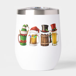 Frohe Weihnachten Bier Trinken Santa Bierliebhaber