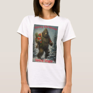 Frohe Weihnachten Bigfoot Central Oregon T-Shirt