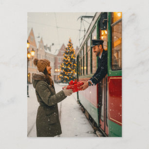 Frohe Weihnachten Bild Geschenke geben Postkarte
