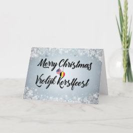 Frohe Weihnachten Bilingual Belgisch American Card