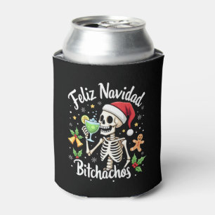 Frohe Weihnachten Bitchachos Lustiger Totenkopf Sp Dosenkühler