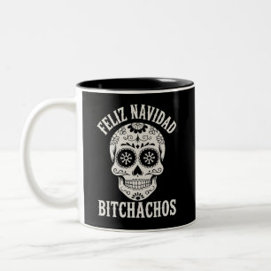 Frohe Weihnachten Bitchachos Lustiges Sarkastische Zweifarbige Tasse