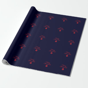 Frohe Weihnachten Black Rock Blue Classical Einzig Geschenkpapier