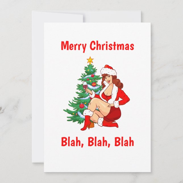 Frohe Weihnachten Blah, Blah, Blah - Funny Christm (Vorderseite)