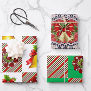 Frohe Weihnachten-Blatt Geschenkpapier Set