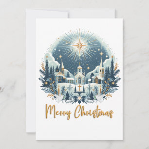 Frohe Weihnachten Blau und Gold