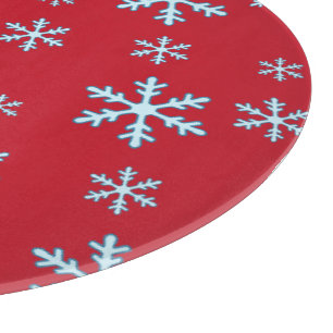 Frohe Weihnachten Blaue Schneeflocke Ferien Winter Schneidebrett
