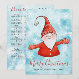 Frohe Weihnachten Blue Red Gnome 2025 Kalender