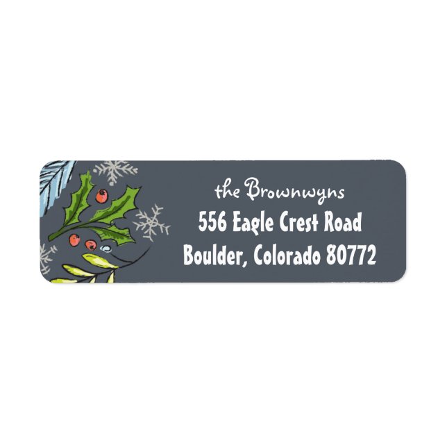 Frohe Weihnachten Blue Spruce Boughs Rückkehr (Vorne)