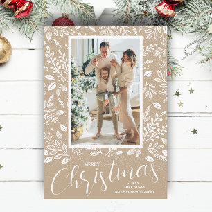 Frohe Weihnachten Botanicals auf Taupe-Foto