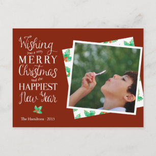 Frohe Weihnachten Briefe Urlaub Foto Postkarte