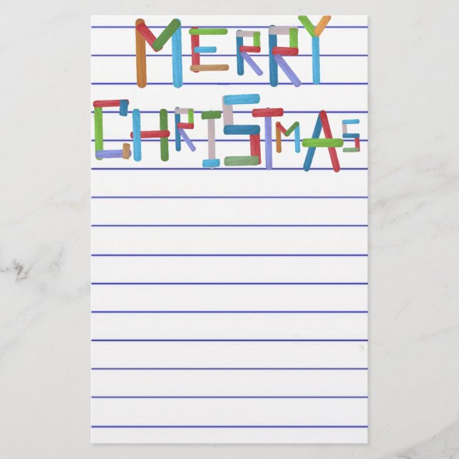 Frohe Weihnachten Briefpapier (Vorderseite)