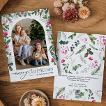 Frohe Weihnachten Bright Pink Botanical Arch 1 Fot<br><div class="desc">Diese Kollektion besticht durch leuchtend rosa Aquarellen,  Beeren und Wintergrün mit moderner und eleganter Typografie,  die im Winter mit botanischen Mustern geschmückt ist.</div>