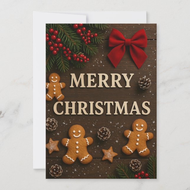 Frohe Weihnachten Brown Weihnachtskekse (Vorderseite)
