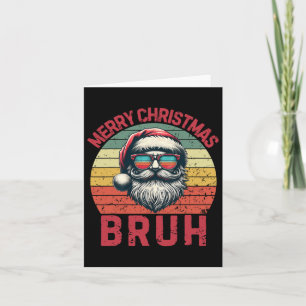 Frohe Weihnachten Bruh Cool Santa Boys Kinder Xmas Karte