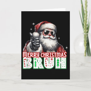 Frohe Weihnachten Bruh Daumen hoch Chill Santa Cla Karte
