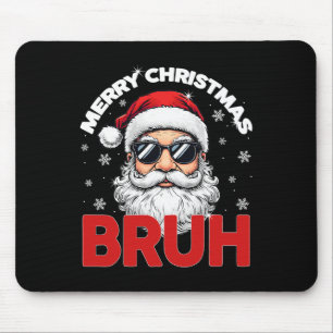 Frohe Weihnachten Bruh Funny Santa Claus Retro Men Mousepad