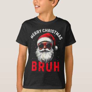 Frohe Weihnachten Bruh Lustiger Weihnachtsmann Ret T-Shirt