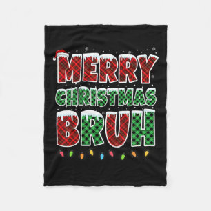 Frohe Weihnachten Bruh Red Green Kariert Xmas Ligh Fleecedecke
