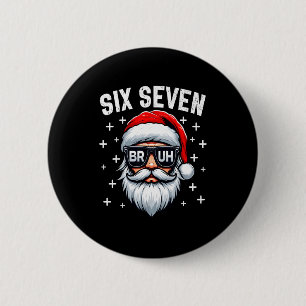 Frohe Weihnachten Bruh Santa Face 67 Meme Lustiger Button