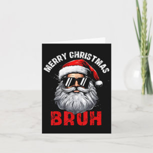 Frohe Weihnachten Bruh Santa Xmas Familie Matching Karte