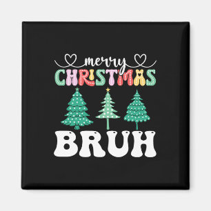Frohe Weihnachten Bruh Xmas Matching Family Funny Magnet