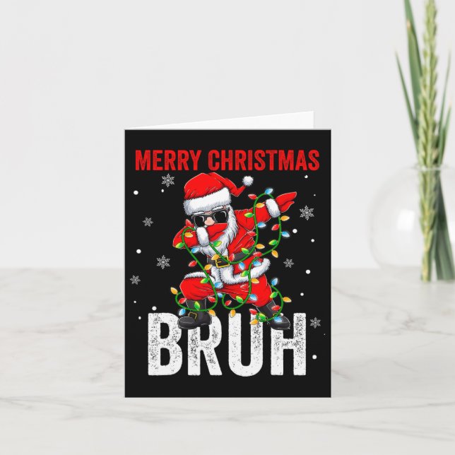 Frohe Weihnachten Bruh Xmas Weihnachtsmann Weihnac Karte (Vorderseite)