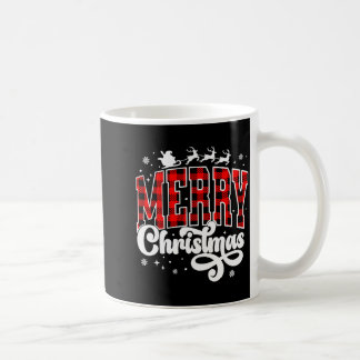 Frohe Weihnachten Buffalo Kariert Roter Weihnachts Kaffeetasse