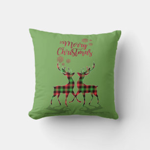 Frohe Weihnachten, Buffalo Pleid Reindeer Kissen