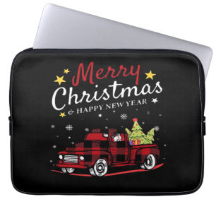 Frohe Weihnachten Buffalo Truck Schneemann Baum Ro Laptopschutzhülle
