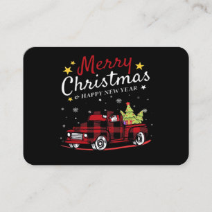 Frohe Weihnachten Buffalo Truck Schneemann Baum Ro Visitenkarte